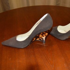 Martinez Valero leopard print wedges